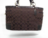 Coach Chocolate Brown Signature Canvas Gallery Tote