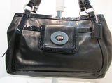Coach Cricket Black Leather Large Shoulder Bag