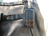 Coach Cricket Black Leather Large Shoulder Bag