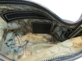 Coach Black Leather with White Stitching Small Hobo