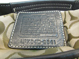 Coach Black Leather with White Stitching Small Hobo