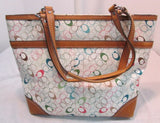 Coach Multi-Colored Signature Stripe Chelsea Purse