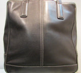 Coach Dark Brown Leather Small Tote