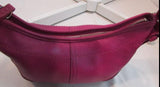Coach Fuchsia Leather Hobo Bag