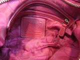 Coach Fuchsia Leather Hobo Bag