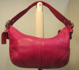 Coach Fuchsia Leather Hobo Bag