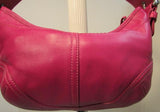 Coach Fuchsia Leather Hobo Bag