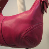 Coach Fuchsia Leather Hobo Bag