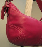 Coach Fuchsia Leather Hobo Bag