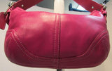 Coach Fuchsia Leather Hobo Bag