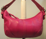 Coach Fuchsia Leather Hobo Bag