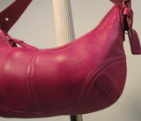 Coach Fuchsia Leather Hobo Bag