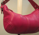 Coach Fuchsia Leather Hobo Bag