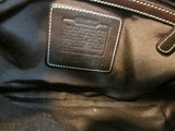 Coach Signature Brown Hobo Shoulder Bag.