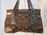 Coach Hampton Canvas and Leather Signature Carry All