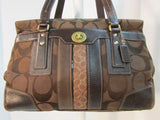 Coach Hampton Canvas and Leather Signature Carry All