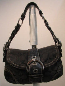 Coach Black Signature Jacquard Soho
