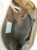 Coach White Leather Pleated East West Gallery Shoulder Bag