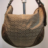 Coach Monogram Brown Canvas Hobo Bag