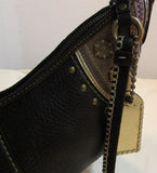 Coach Dark Brown Leather Soho Studded Hobo