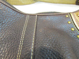 Coach Dark Brown Leather Soho Studded Hobo