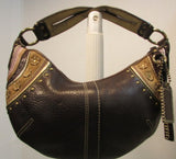 Coach Dark Brown Leather Soho Studded Hobo