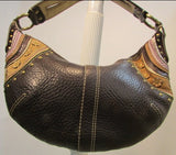 Coach Dark Brown Leather Soho Studded Hobo