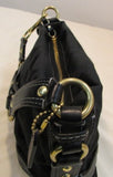 Coach Black Classic C Signature Canvas Leather Trim Mini Bucket Bag