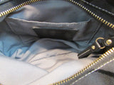 Coach Black Classic C Signature Canvas Leather Trim Mini Bucket Bag