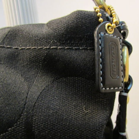 Coach, Bags, Small Black Fabric Coach Wristlet