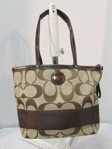 Coach Signature Leather Tote Bag