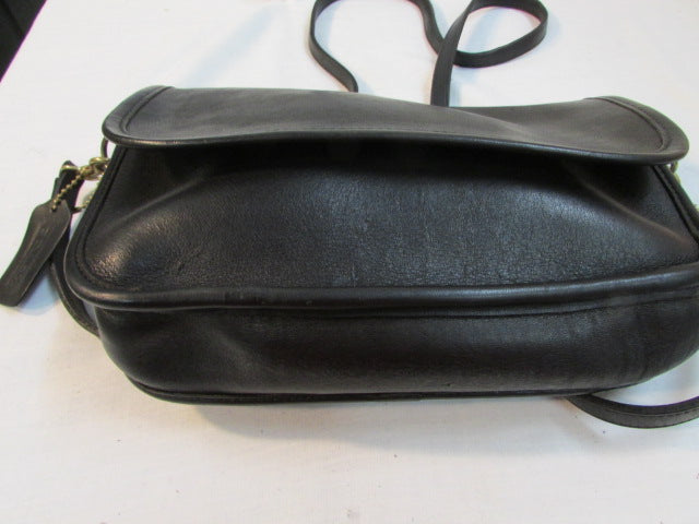 Vintage Coach Ritchie Black Leather Flap Crossbody Purse – MA