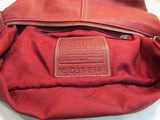 Coach Deep Red Leather Legacy Convertible Hobo Bag