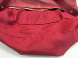 Coach Deep Red Leather Legacy Convertible Hobo Bag