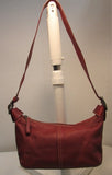 Coach Deep Red Leather Legacy Convertible Hobo Bag