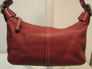 Coach Deep Red Leather Legacy Convertible Hobo Bag