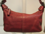Coach Deep Red Leather Legacy Convertible Hobo Bag