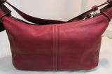 Coach Deep Red Leather Legacy Convertible Hobo Bag
