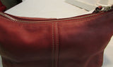 Coach Deep Red Leather Legacy Convertible Hobo Bag