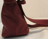 Coach Deep Red Leather Legacy Convertible Hobo Bag