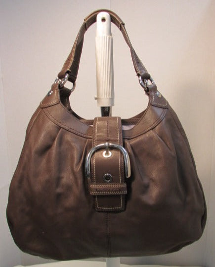 Dissona Large Leather Hobo Shoulder Bag