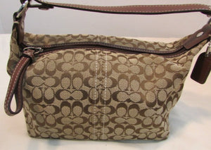 Coach Brown Signature Canvas Small Bag