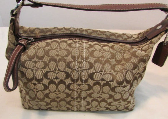 Coach Brown Signature Canvas Small Bag