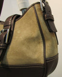 Coach Hampton Camel Suede Shoulder Bag