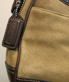 Coach Hampton Camel Suede Shoulder Bag