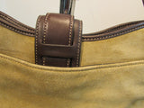 Coach Hampton Camel Suede Shoulder Bag
