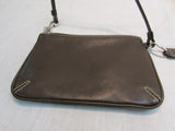 Coach Brown Leather Wristlet with Silver Hardware