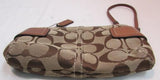 Coach Wristlet Signature Brown Canvas