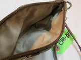 Coach Wristlet Signature Brown Canvas