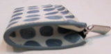 Coach White with Blue Dots Coated Canvas Coin and Credit Card Holder